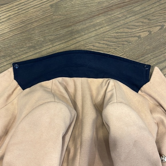 TOPSHOP camel pea coat with gold button detail! Size US 2. Small spots on front. - Picture 8 of 8